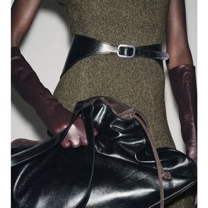 NWT Zara 100% leather waist belt